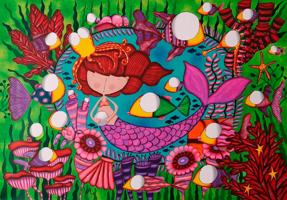 pintura sirena