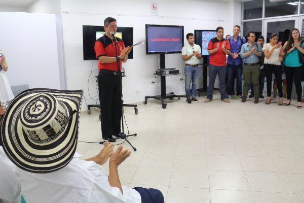 El padre rector, Jorge Alonso Bedoya Vásquez, dio las palabras de apertura del evento.