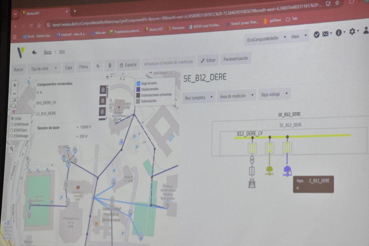 Este sistema permite un mapeo completo e integral de todos los sistemas y redes eléctricas de la Universidad.